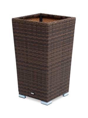 "Капучино" кашпо для цветов плетеное из искусственного ротанга, цвет коричневый "Капучино" кашпо для цветов плетеное из искусственного ротанга, цвет коричневый