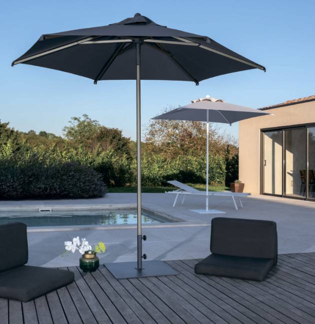 Зонт профессиональный Ø2.5 м Lido Titanium титан, антрацит Ø2500 мм