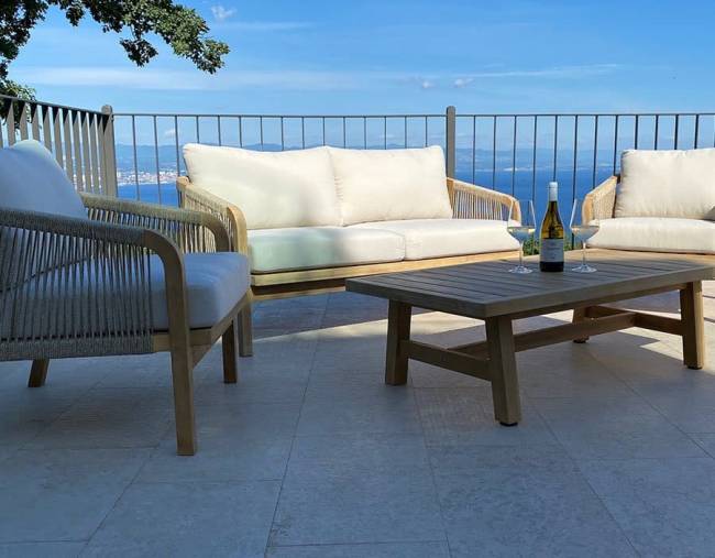 Кресло деревянное с подушками Ravona KD натуральный, бежевый 680х795х685 мм