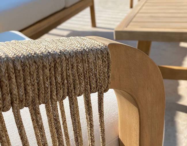 Кресло деревянное с подушками Ravona KD натуральный, бежевый 680х795х685 мм