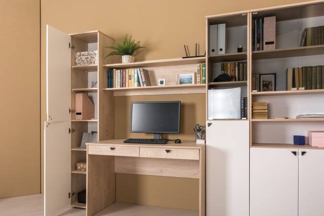 Стол компьютерный Бостон 12.69 цвет дуб эндгрейн элегантный