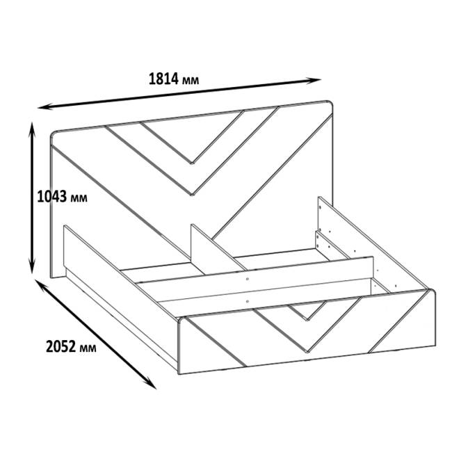 Кровать 1600 с подъёмным ортопедическим основанием Амели 11.31 цвет шёлковый камень/бетон чикаго беж