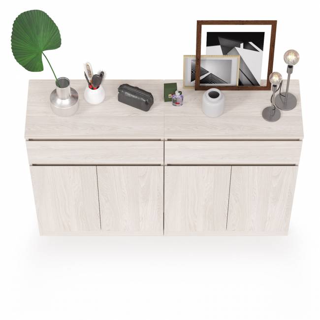 Два комода-тумбы Ника цвет ясень анкор светлый