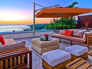 Зонт профессиональный 3х3 м Galileo Dark антрацит, терракотовый 3000х3000 мм