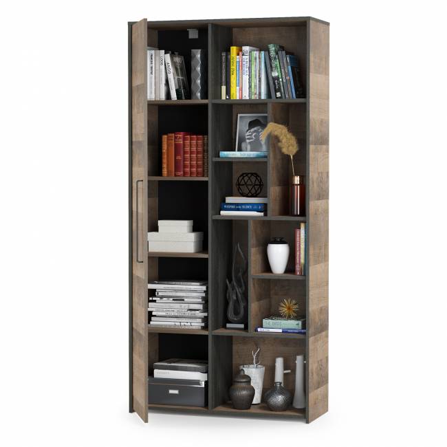 Шкаф-стеллаж Трувор 13.206 цвет дуб гранж песочный/интра