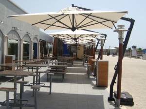 Зонт профессиональный 3х3 м Leonardo Braccio антрацит, слоновая кость 3000х3000 мм