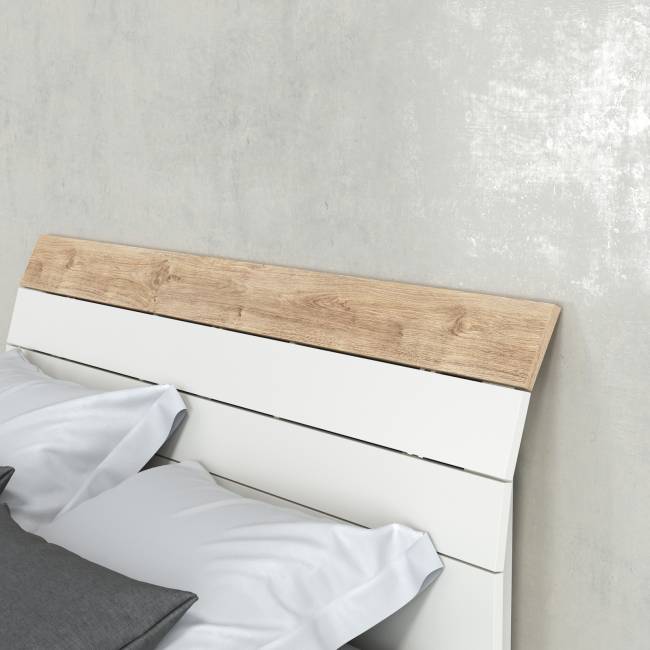 Муссон Спальня № 16 цвет белый/дуб эндгрейн элегантный, ортопед