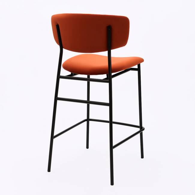 Дизайнерский полубарный стул Marko терракотовый, черный металл