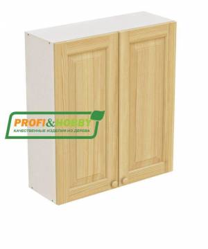 Шкаф навесной 2 двери 800х340х960 + фасад сосна бесцветный лак
