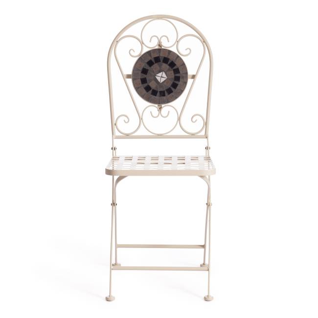 Стул Secret de Maison VICENZA (mod. PL08-7451RV) металл, 36*35*91 см, белый/плитка "калейдоскоп" (Комплект из 2 шт.) белый металл