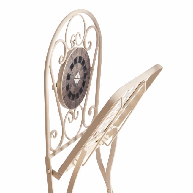 Стул Secret de Maison VICENZA (mod. PL08-7451RV) металл, 36*35*91 см, белый/плитка "калейдоскоп" (Комплект из 2 шт.) белый металл