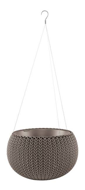 Кашпо Cozies S подвесное коричневый