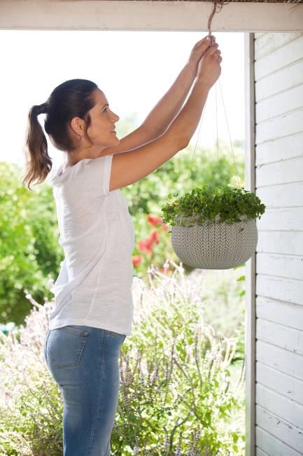 Кашпо Cozies S подвесное коричневый