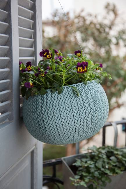 Кашпо Cozies S подвесное коричневый