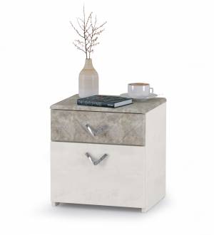 Тумба прикроватная Амели Моби 13.78 цвет шёлковый камень/бетон чикаго беж