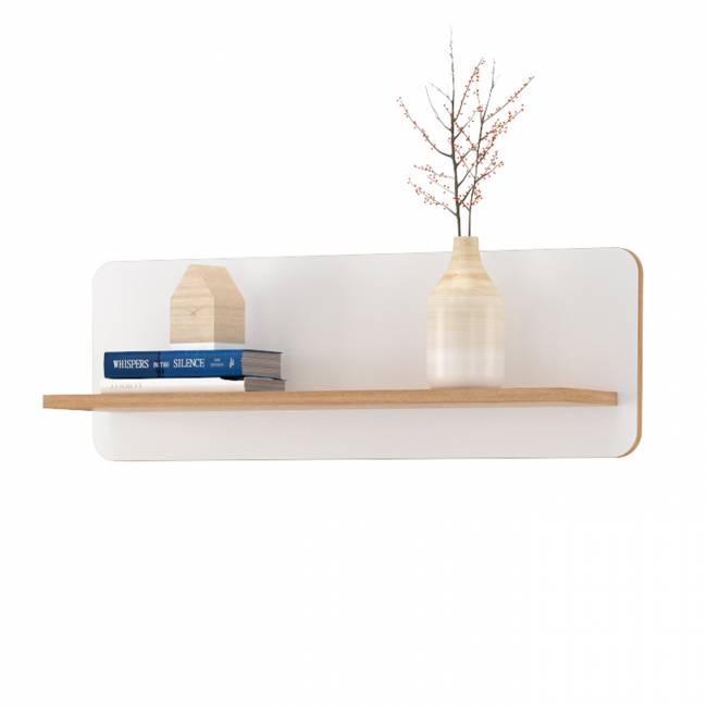 Два стола для учёбы, шкаф и две открытых полки Вуди цвет белый премиум/дуб крафт золотой