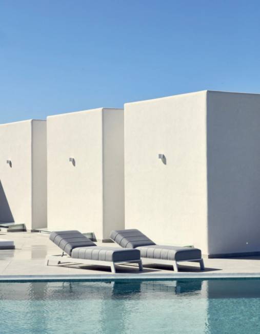 Шезлонг-лежак металлический Bite белый, светло-серый 2030х900х600 мм