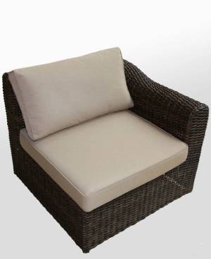 Угол левый "Малага", из искусственного ротанга, коричневый с черным.