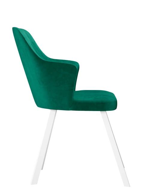 Стул DikLine 345 K13 изумруд, ножки белые