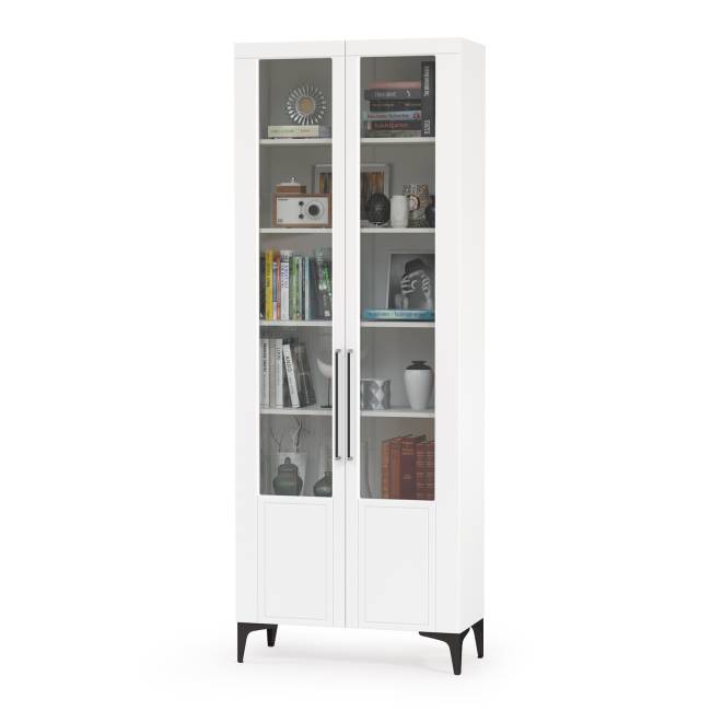 Большая стенка в гостиную Валенсия № 108 цвет белый шагрень