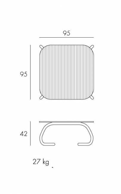 Столик стеклянный кофейный Nardi, Loto Relax Антрацит