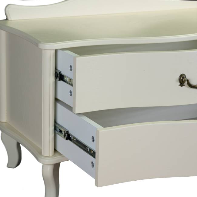 Тумбочка Джульетта широкая 2 ящика дуб шампань Л