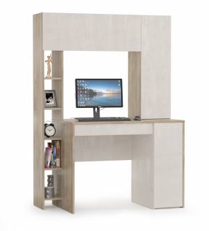 Стол компьютерный Комфорт 12.71 цвет дуб крафт серый/шёлковый камень