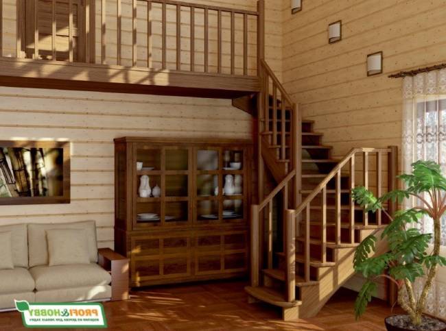 Деревянная лестница К-009м