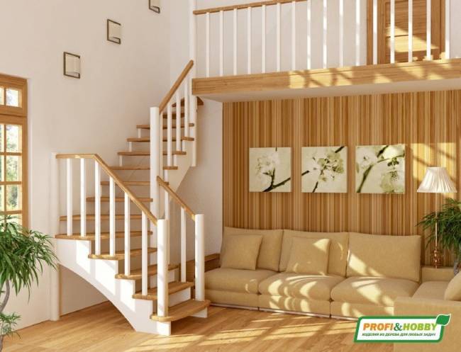 Деревянная лестница К-009м