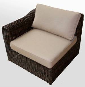 Угол правый "Малага", из искусственного ротанга, коричневый с черным