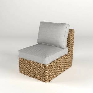 Центральная секция "Премьер", из искусственного ротанга, песочный, бежевый