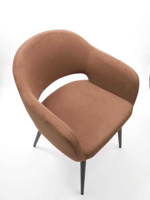 Стол Монте К 100 орех с креслами Пичч велюр коричневый