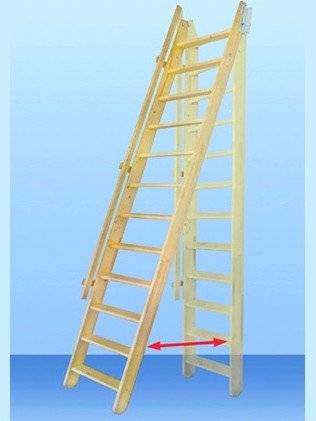 Мансардная лестница из сосны М-013у