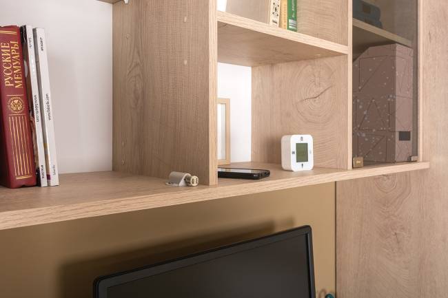 Бостон домашний офис № 31 цвет дуб эндгрейн элегантный/фасады МДФ милк рикамо софт