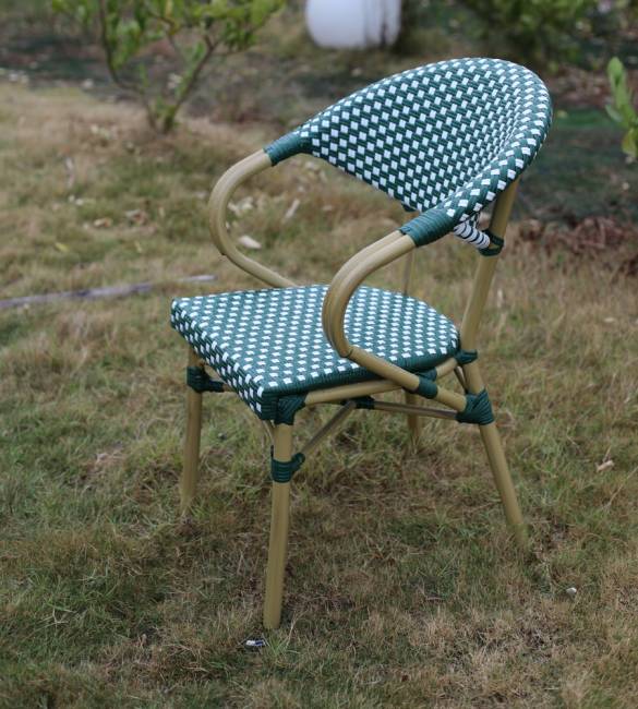 "Грас" плетеный стул из искусственного ротанга, цвет зеленый