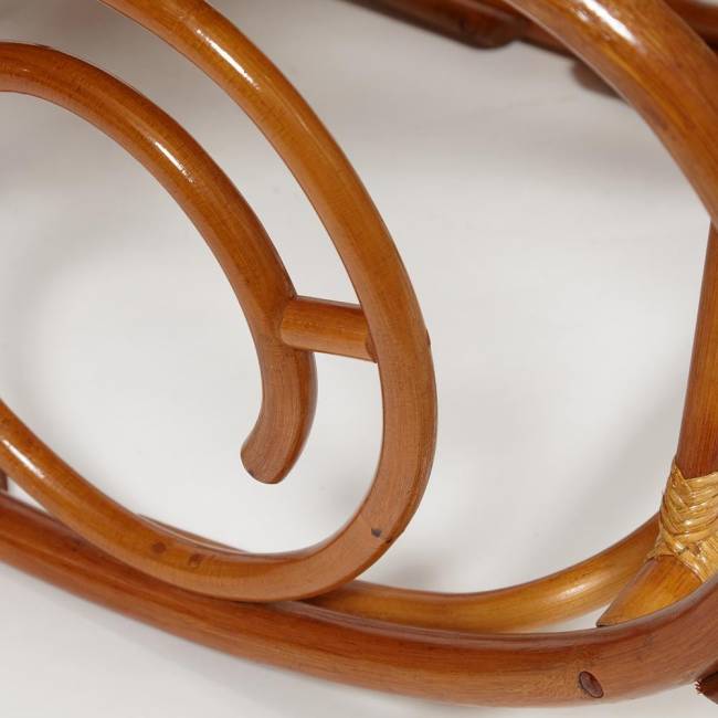 Кресло-качалка MILANO (разборная) / без подушки / ротанг top quality, 58x136x103 см, Cognac (коньяк) Cognac (коньяк) ротанг top quality