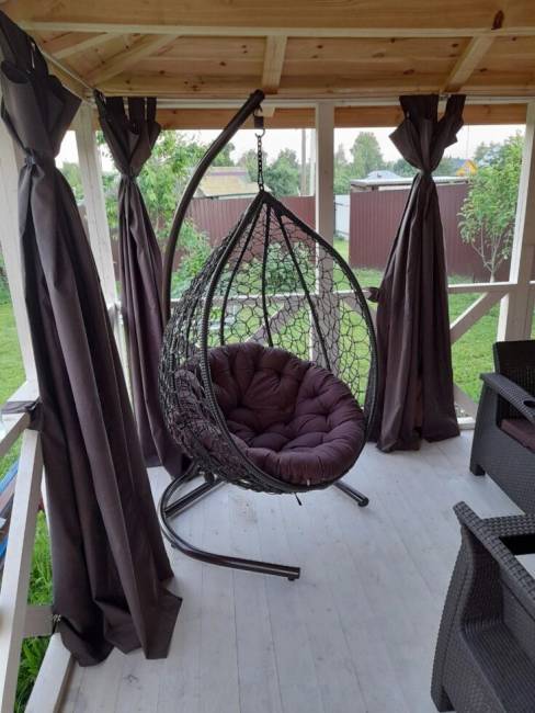 Подвесное кресло из искусственного ротанга "BUENO STRONG-XL", коричневый Подвесное кресло из искусственного ротанга "BUENO STRONG-XL", коричневый