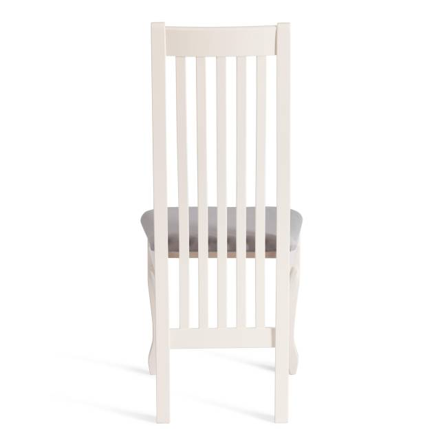 Стул DOLCE мягкое сидение бук, 40х46х100см, ivory white, велюр Tenerife Ultimate grey белый бук