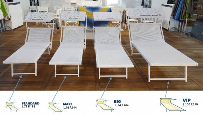 Шезлонг-лежак металлический VIP 2100х1000х470 мм Шезлонг-лежак металлический VIP 2100х1000х470 мм