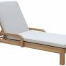 Шезлонг деревянный с матрасом Rimini натуральный, бежевый 1840х730х870 мм