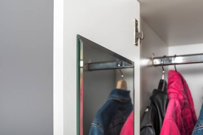 Шкаф для одежды Торонто 13.333 цвет белый шагрень/стальной серый