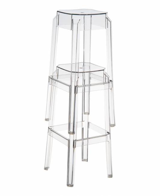Табурет прозрачный полубарный Fox 65 прозрачный 360х360х650 мм