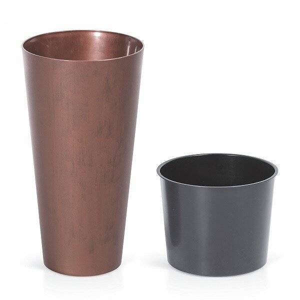 Кашпо для цветов "Prosperplast Tubus Slim Corten", кортен сталь, 64+35л Кашпо для цветов "Prosperplast Tubus Slim Corten", кортен сталь, 64+35л