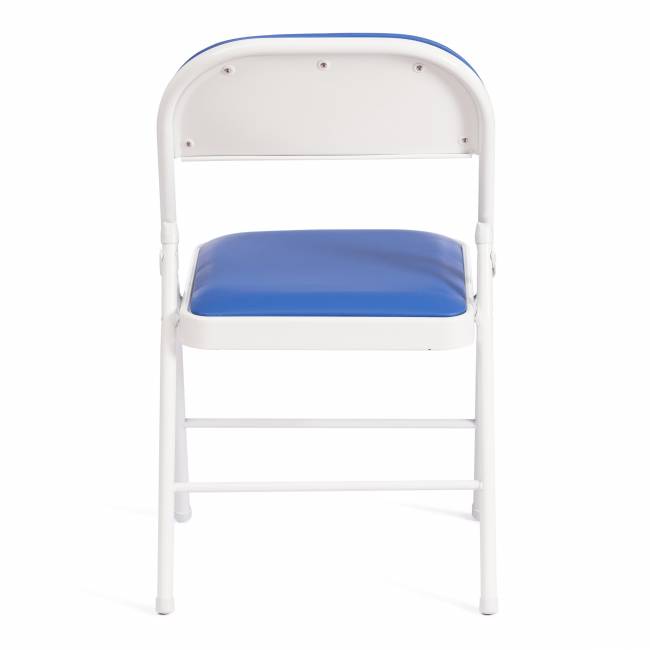 Стул складной FOLDER (mod. 3022G) / 1 шт. в упаковке каркас: металл, сиденье/спинка: экокожа, 46.5 х 47.5 х 79 см, blue (синий) / white (белый) синий, белый каркас: металл, сиденье/спинка: экокожа
