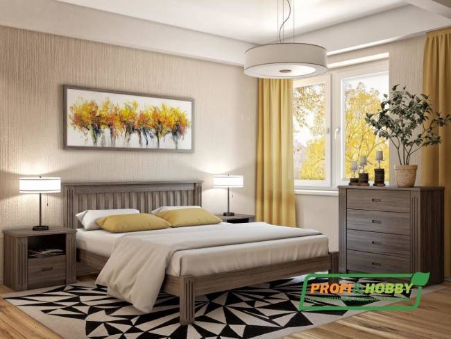 Кровать Rino 900 х 2000 ясень, натур