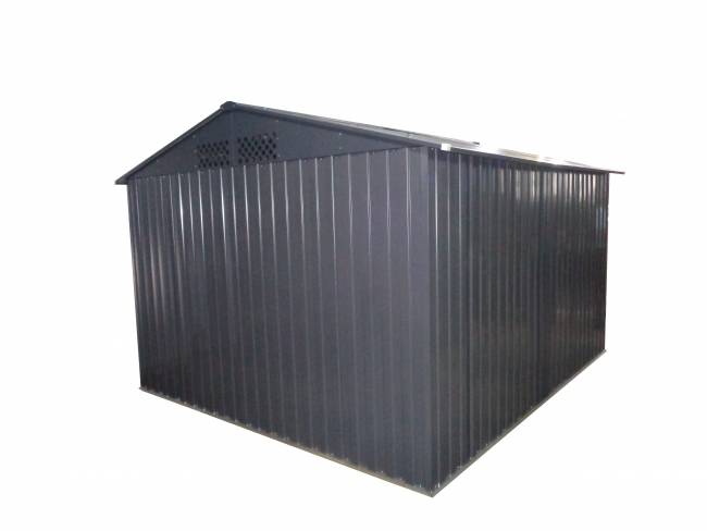 Металлический хозблок Greenstorage "Эван E", серый/шоколад