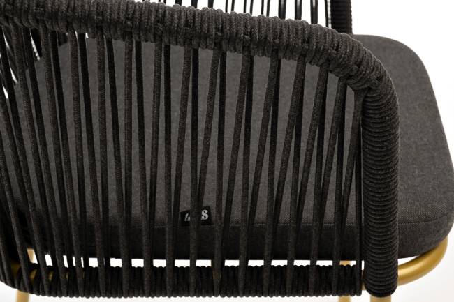 "Канны" диван модульный плетеный из роупа, каркас алюминий белый, роуп светло-серый круглый, ткань светло-серая