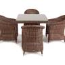 "Фредо" обеденная группа из искусственного ротанга, цвет коричневый "Фредо" обеденная группа из искусственного ротанга, цвет коричневый