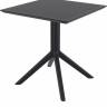 Стол пластиковый Sky Table 70 черный 700х700х740 мм