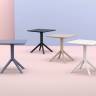 Стол пластиковый Sky Table 70 черный 700х700х740 мм